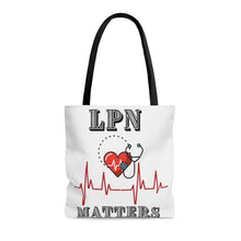 Load image into Gallery viewer, Nurse  Tote Bag (LPN) White