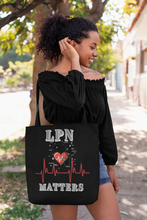 Load image into Gallery viewer, Nurse  Tote Bag (LPN) Black