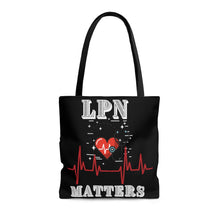 Load image into Gallery viewer, Nurse  Tote Bag (LPN) Black